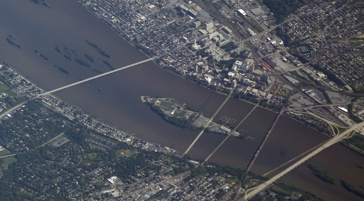 Harrisburg, Pennsylvania, on the Susquehanna River.